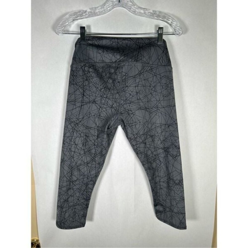 Alo Yoga Gray Geometric Print Capri Leggings Size Small NWOT - Picture 3 of 7